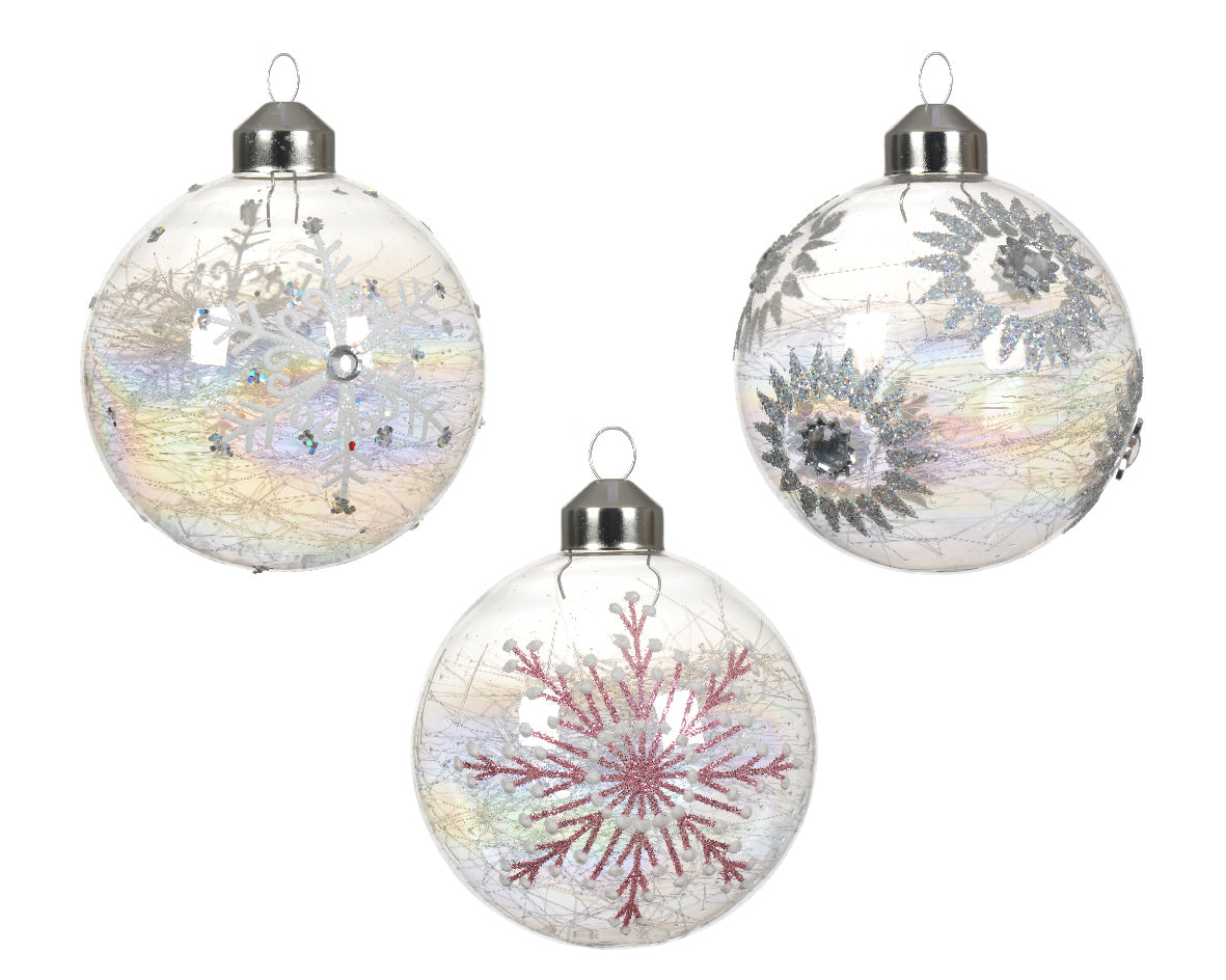 finition iris en verre Bauble