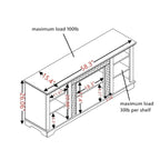 Meuble TV avec cheminée électrique et insert de cheminée
