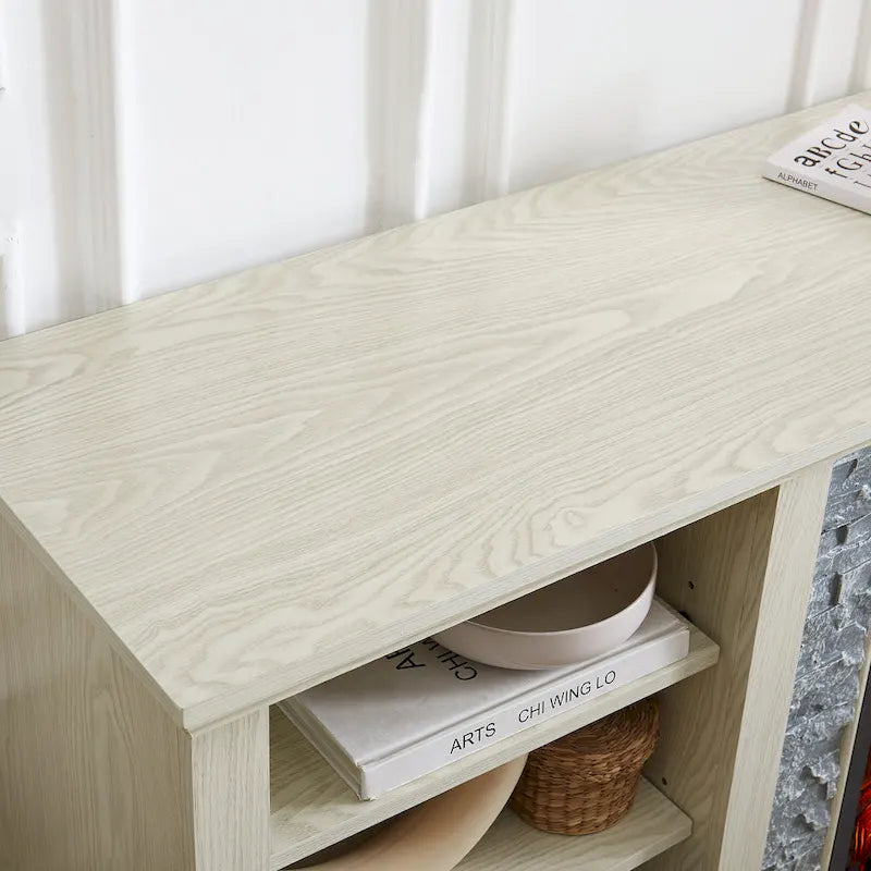 Meuble TV avec cheminée électrique et insert de cheminée