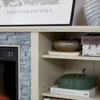 Meuble TV avec cheminée électrique et insert de cheminée