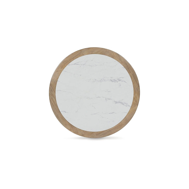 Table basse Signature Design by Ashley Camdill, marron clair/blanc - 107 cm L x 107 cm P x 44,5 cm H