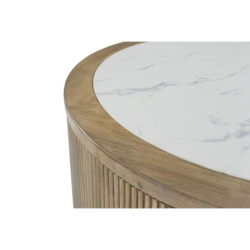 Table basse Signature Design by Ashley Camdill, marron clair/blanc - 107 cm L x 107 cm P x 44,5 cm H