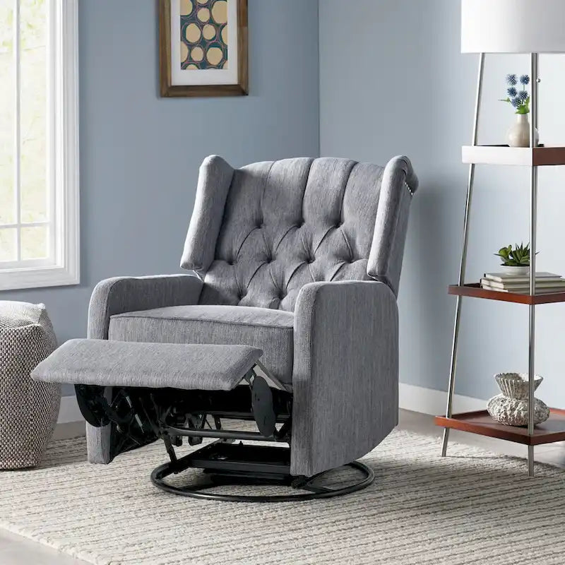 Fauteuil inclinable manuel Roomfitters Classic Design avec rotation à 360°, fauteuil de détente pour le salon