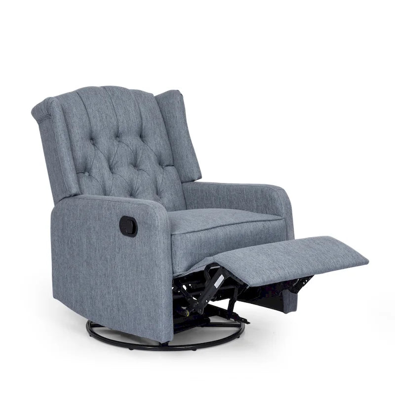 Fauteuil inclinable manuel Roomfitters Classic Design avec rotation à 360°, fauteuil de détente pour le salon