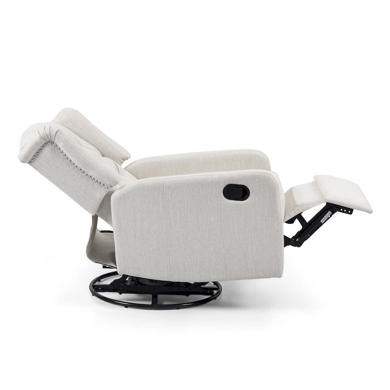 Fauteuil inclinable manuel Roomfitters Classic Design avec rotation à 360°, fauteuil de détente pour le salon