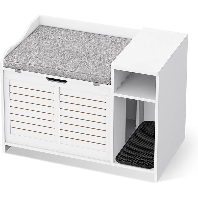 Bac à litière pour chat avec coussin