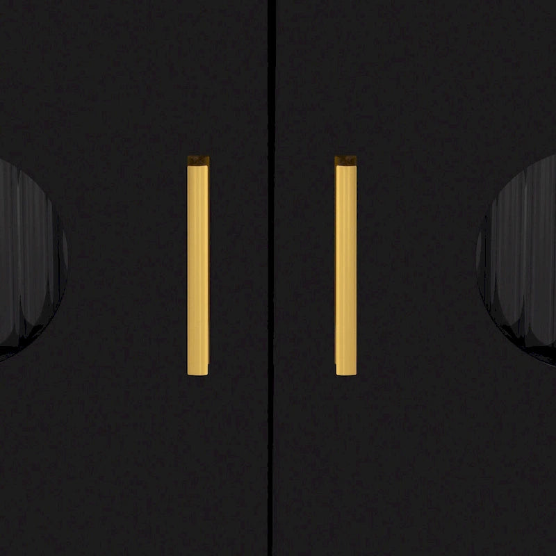 Meuble TV moderne avec pieds en bois massif, 4 étagères de rangement et 2 portes de rangement pour le salon et le divertissement