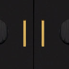 Meuble TV moderne avec pieds en bois massif, 4 étagères de rangement et 2 portes de rangement pour le salon et le divertissement