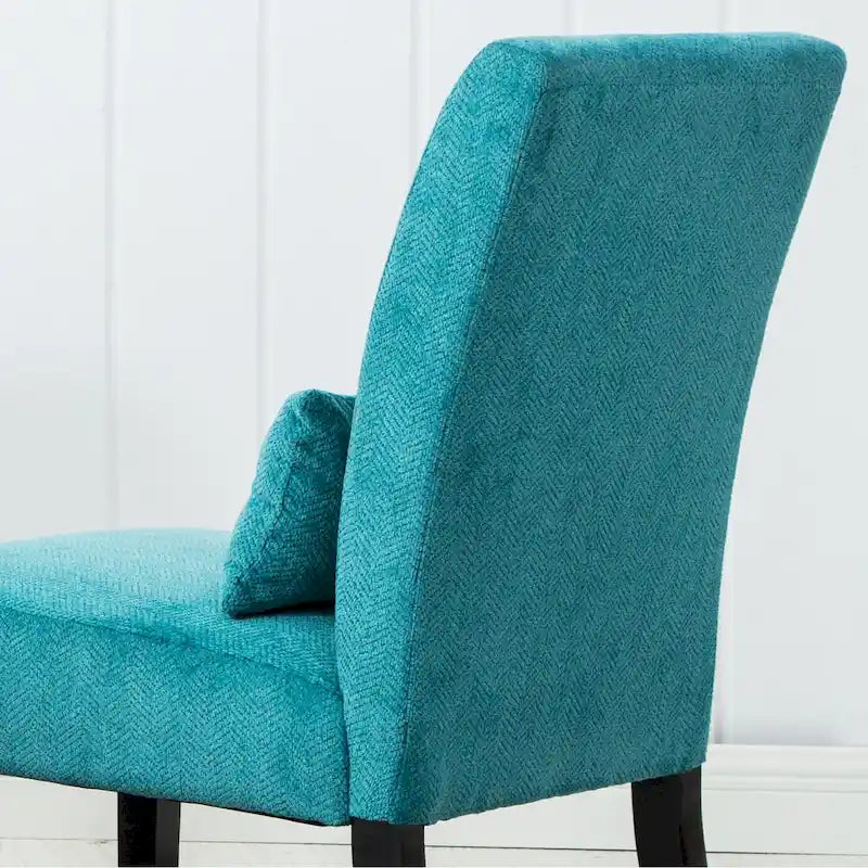 Fauteuil d'appoint bleu sarcelle à dossier haut en polyester 31,75