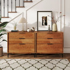 Commode Gymax à 3 tiroirs avec pieds de support en métal et kit anti-basculement pour