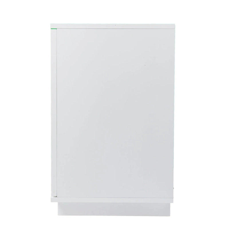 Meuble TV avec cheminée électrique à couleurs changeantes SEI Furniture Delauro et rangement