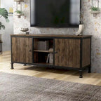 Dele Rustic Oak 60-inch Wood Multi-functional Storage TV Console by Furniture of America