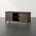 Meuble TV multifonctionnel en chêne rustique Dele de 60 pouces par Furniture of America