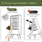 Commode moderne en rotin à 4 tiroirs avec poignées en métal