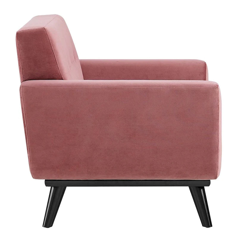 Fauteuil en velours Engage Performance