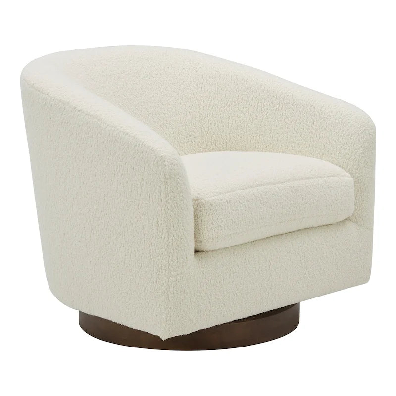 Fauteuil pivotant moderne rembourré Aurelle Home