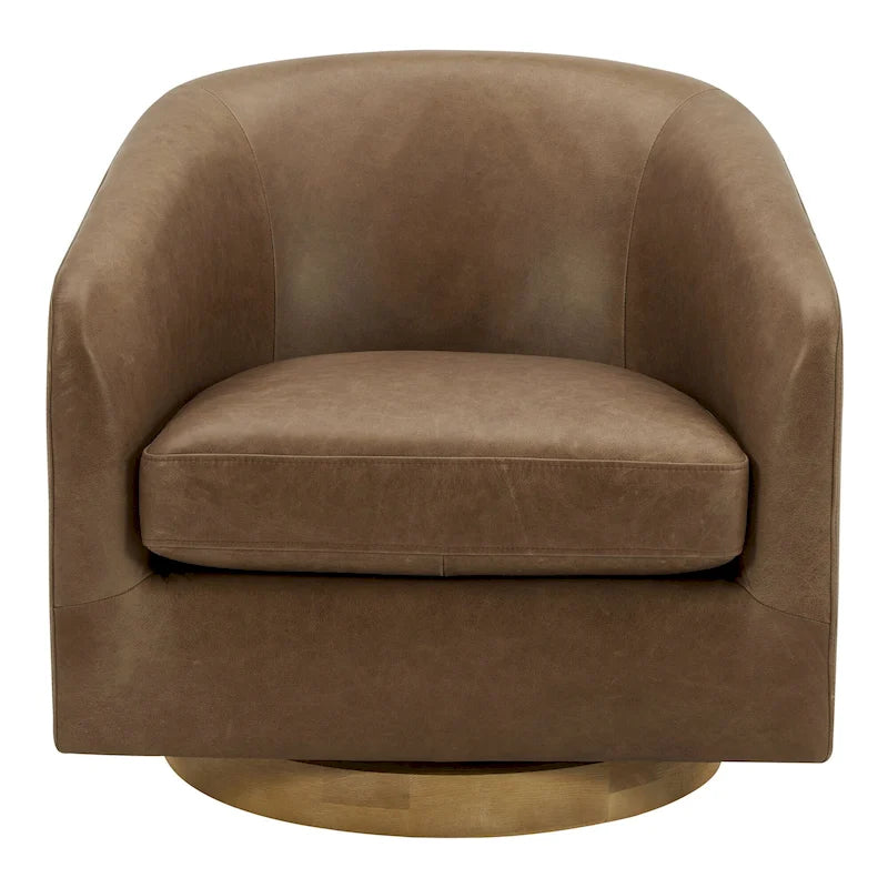 Fauteuil pivotant moderne rembourré Aurelle Home