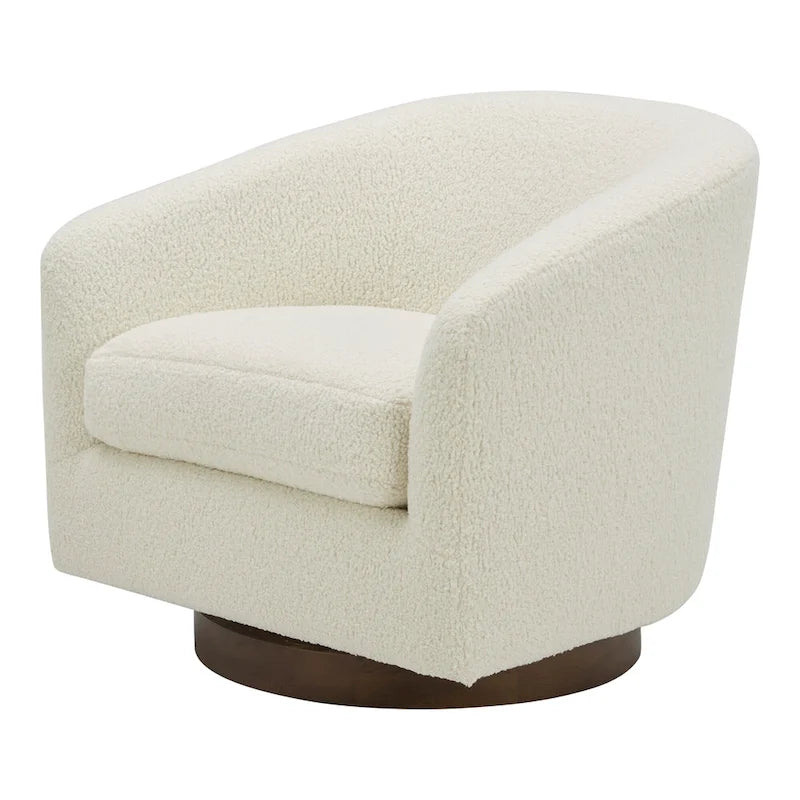 Fauteuil pivotant moderne rembourré Aurelle Home