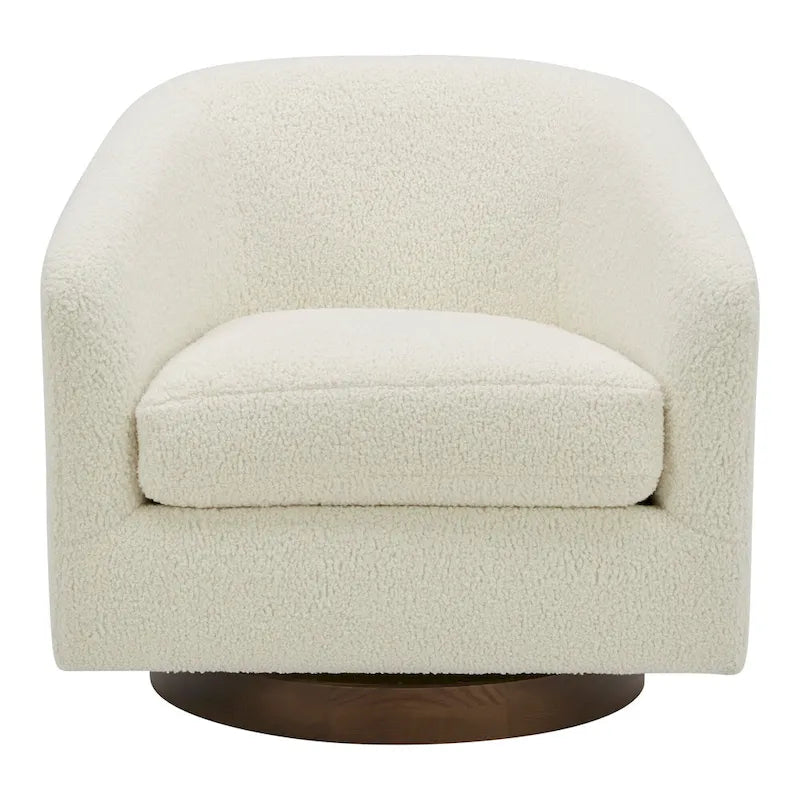 Fauteuil pivotant moderne rembourré Aurelle Home