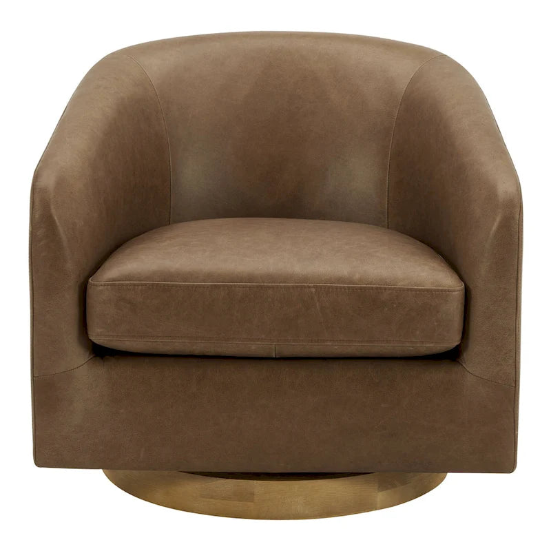 Fauteuil pivotant moderne rembourré Aurelle Home