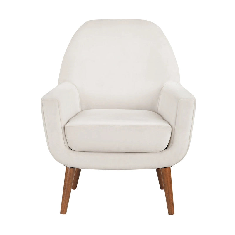 Fauteuil Adrian en velours style Mid-Century par Greyson Living