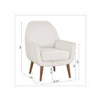 Fauteuil Adrian en velours style Mid-Century par Greyson Living