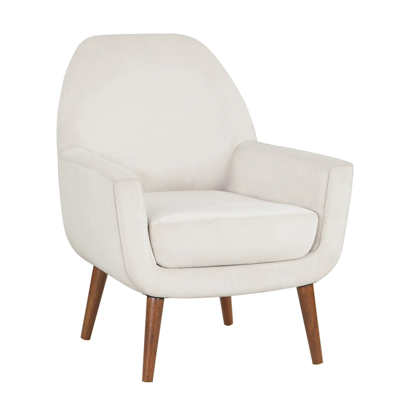 Fauteuil Adrian en velours style Mid-Century par Greyson Living