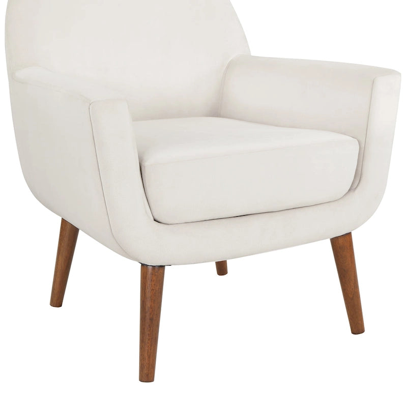 Fauteuil Adrian en velours style Mid-Century par Greyson Living