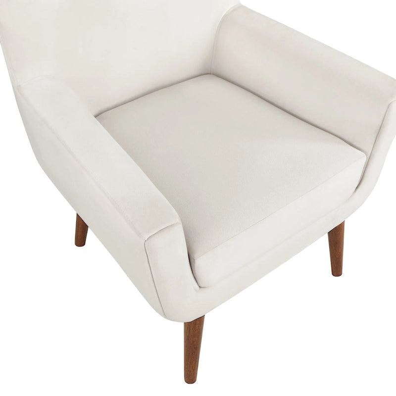 Fauteuil Adrian en velours style Mid-Century par Greyson Living