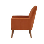 Fauteuil Adrian en velours style Mid-Century par Greyson Living