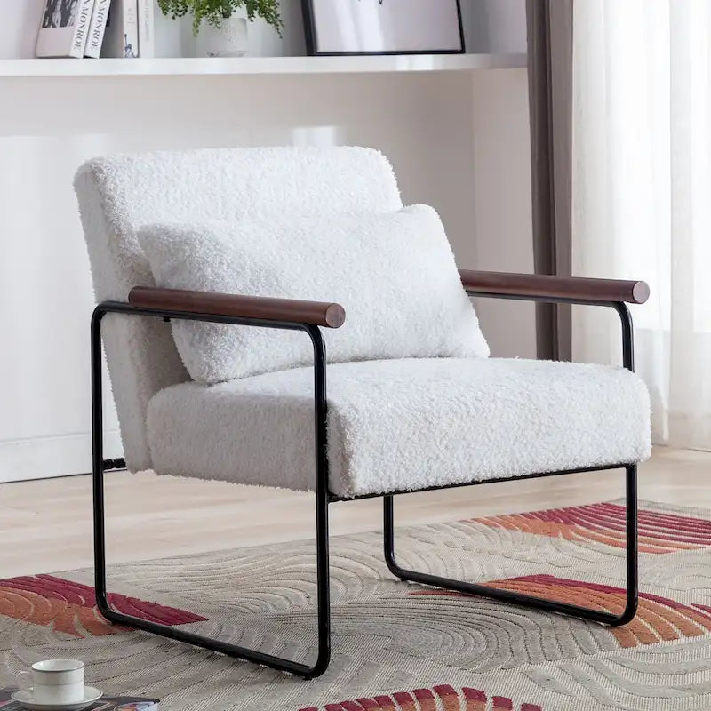 Fauteuil d'appoint en bois pour salon et chambre