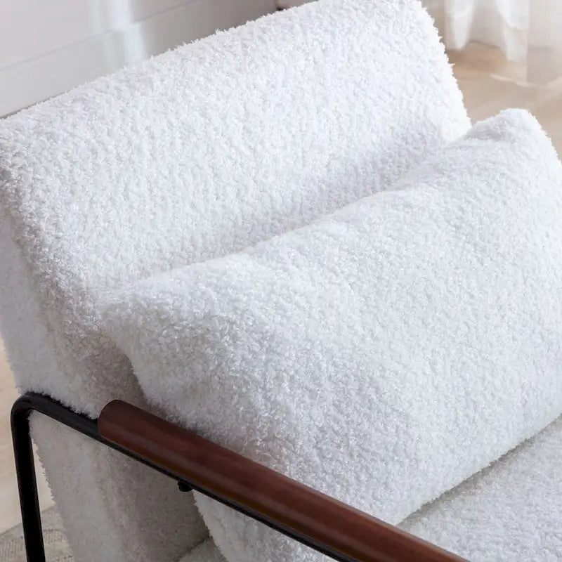 Fauteuil d'appoint en bois pour salon et chambre