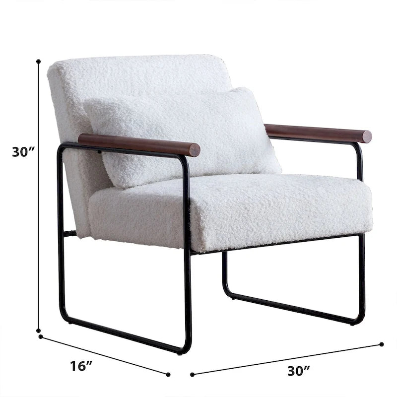 Fauteuil d'appoint en bois pour salon et chambre