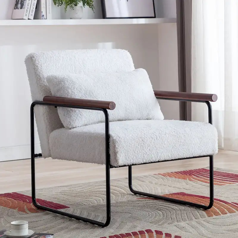 Fauteuil d'appoint en bois pour salon et chambre