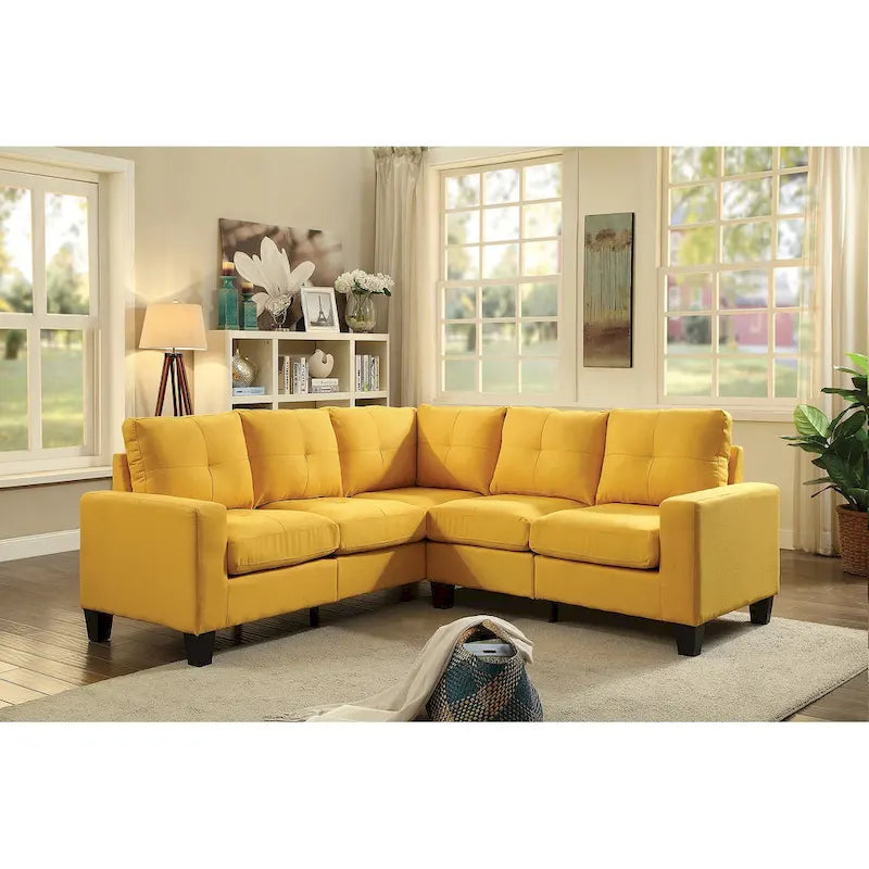 Newbury 82 in. W 2-piece Polyester Twill L Shape Sectional Sofa - 32L x 82W x 35H