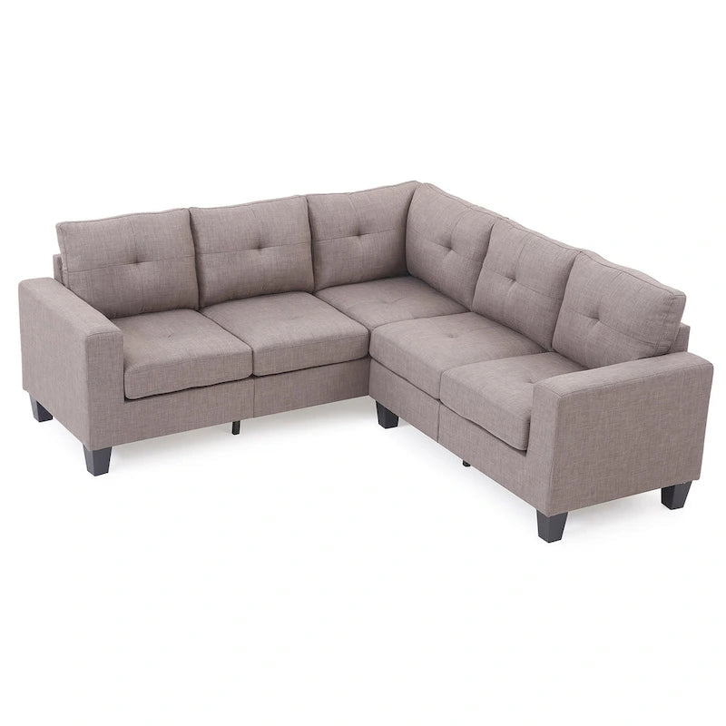 Canapé d'angle en L Newbury 2 pièces en sergé de polyester - 82 po L x 82 po l x 35 po H