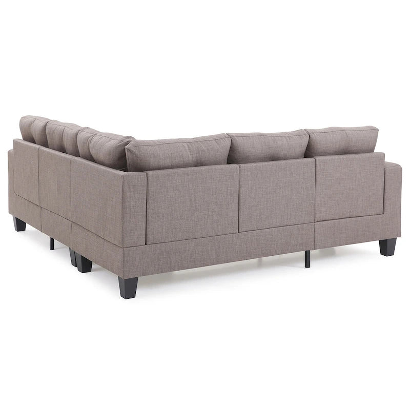 Canapé d'angle en L Newbury 2 pièces en sergé de polyester - 82 po L x 82 po l x 35 po H