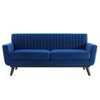 Canapé deux places capitonné en velours performant Engage Channel