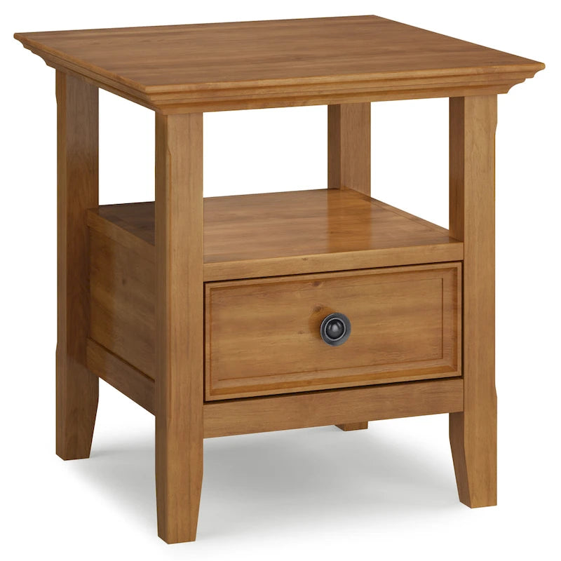 Table d'appoint carrée WYNDENHALL Halifax en bois massif, 48 cm de large