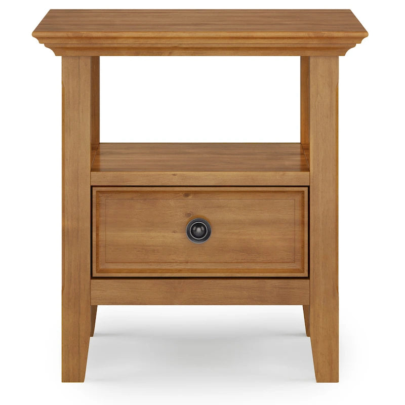 Table d'appoint carrée WYNDENHALL Halifax en bois massif, 48 cm de large
