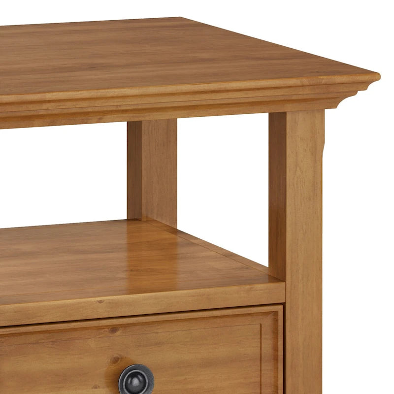 Table d'appoint carrée WYNDENHALL Halifax en bois massif, 48 cm de large