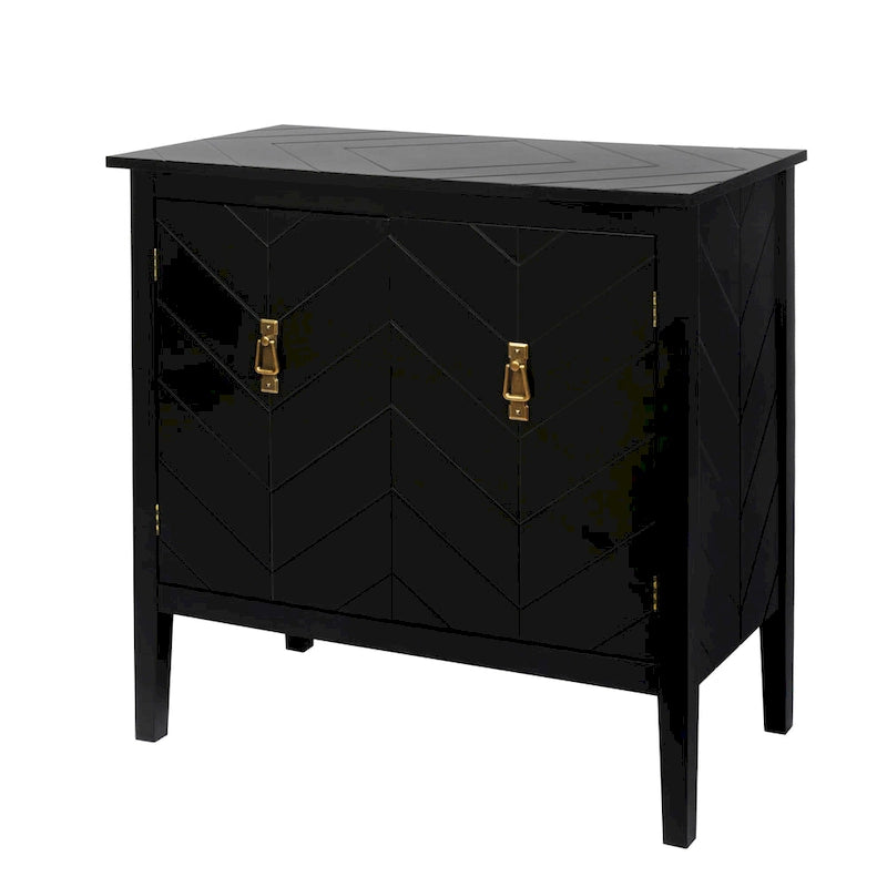 Buffet en bois à 2 portes, style vintage