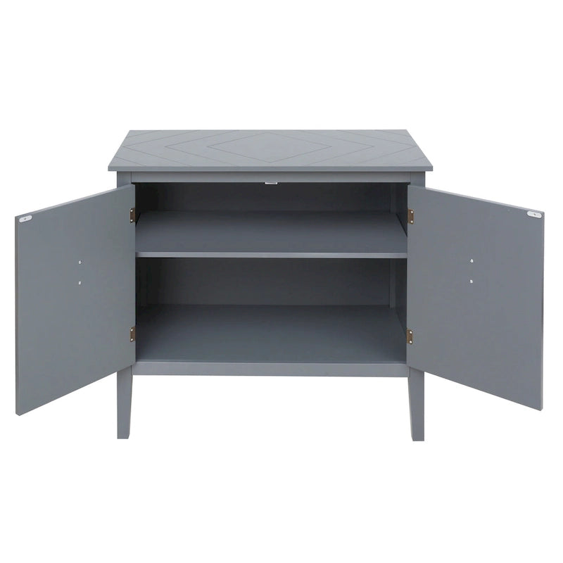 Buffet en bois à 2 portes, style vintage