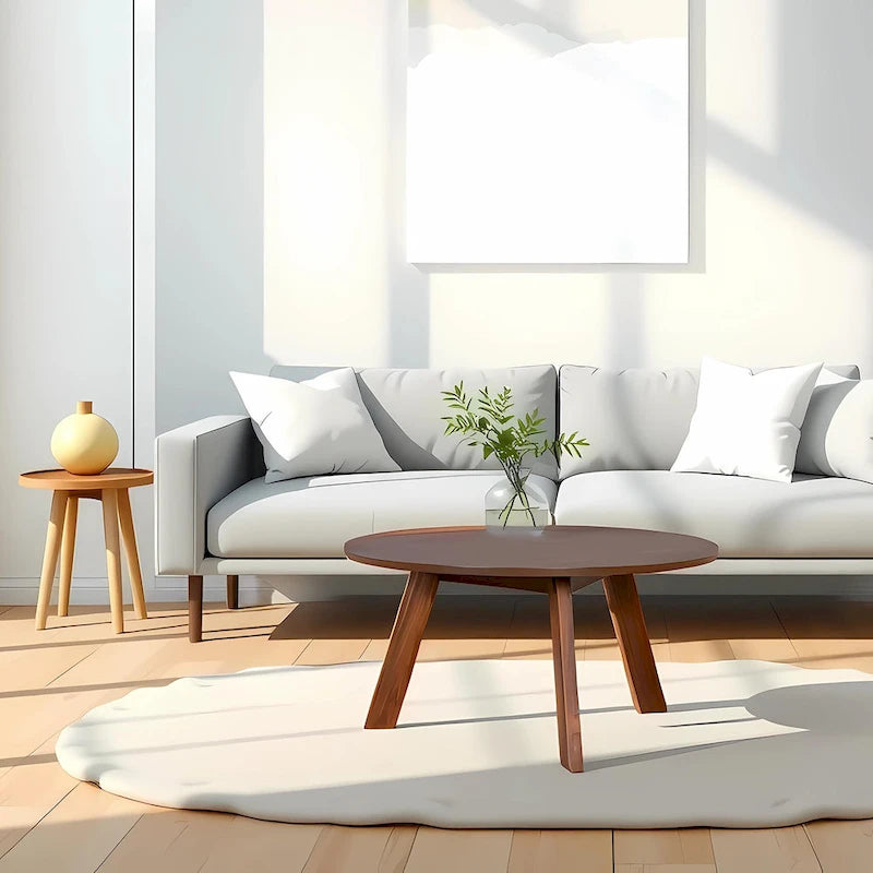 Table basse ronde Canton en bois d'acacia par Christopher Knight Home