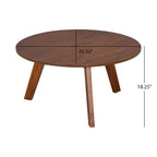 Table basse ronde Canton en bois d'acacia par Christopher Knight Home
