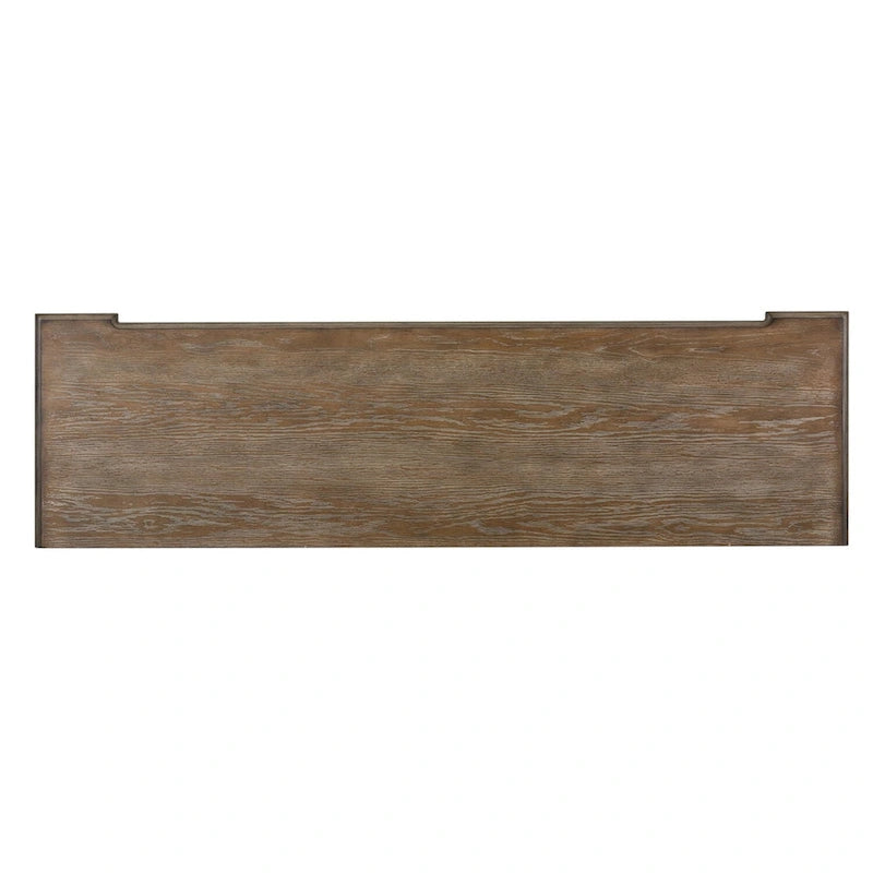 Commode à 7 tiroirs Gray Barn Abbey Park, couleur marron vieilli et blanc antique