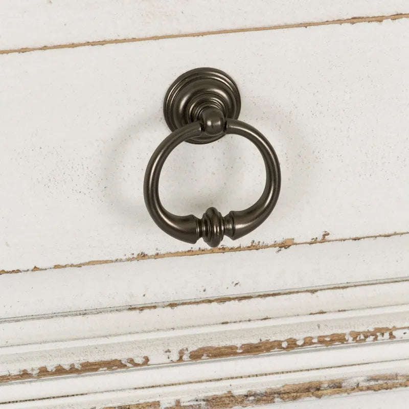 Commode à 7 tiroirs Gray Barn Abbey Park, couleur marron vieilli et blanc antique