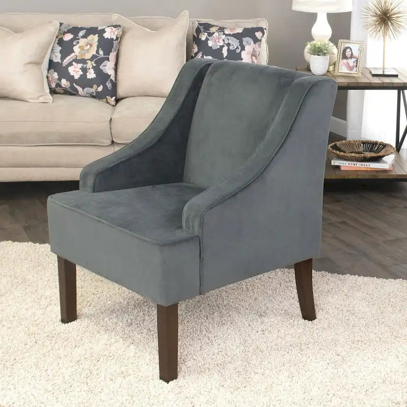 Fauteuil d'appoint en velours Lyric de Porch &amp; Den
