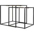 Tables d'appoint gigognes Karley à miroir - 53 cm (H) x 53 cm (L) x 53 cm (P), 48 cm (H) x 48 cm (L) x 48 cm (P)