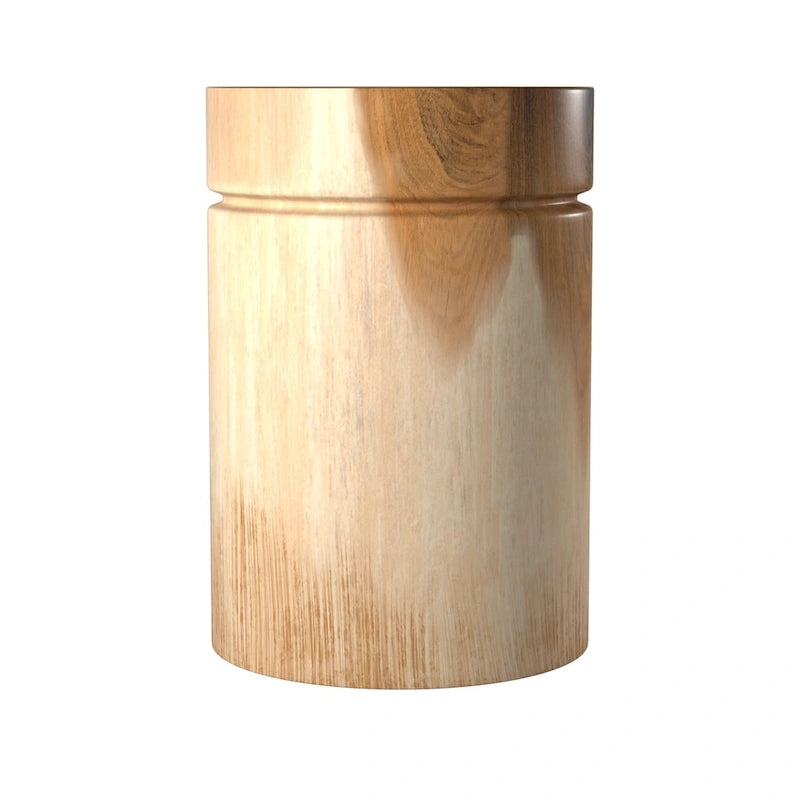 Table d'appoint ronde en bois d'acacia massif naturel par East at Main